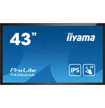 Iiyama T4362AS-B1 - Interactive flat panel - 108 cm (42.5") - IPS - 3840 x 2160 pixels - 24/7