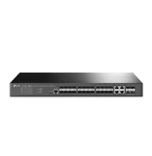 TP-LINK JetStream 24-Port SFP L2+ Managed Switch with 4 10GE SFP+ Slots - Managed - L2+ - None - Rack mounting - 1U