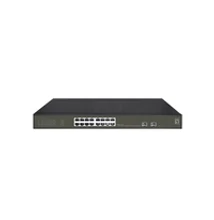 LevelOne Hilbert 18-Port Gigabit PoE Smart Lite Switch - 16 PoE Outputs - 2 x Gigabit SFP - 802.3at/af PoE - 230W PoE Power Budget - Managed - L2 - Gigabit Ethernet (10/100/1000) - Full duplex - Power over Ethernet (PoE) - Rack mounting
