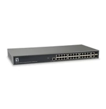 LevelOne TURING 26-Port L3 Lite Managed Gigabit Switch - 2 x SFP/RJ45 Combo - Managed - L3 - Gigabit Ethernet (10/100/1000) - Rack mounting