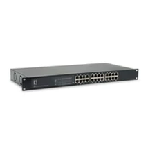 LevelOne 24-Port Gigabit PoE Switch - 802.3at/af PoE - 150W - Unmanaged - Gigabit Ethernet (10/100/1000) - Full duplex - Power over Ethernet (PoE) - Rack mounting