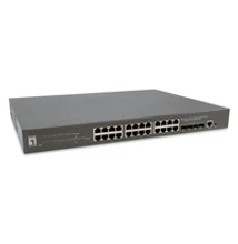 LevelOne Switch 24x GE GTP-2871 4x10GSFP+19" 400W 24xPoE+ - Switch - Copper Wire