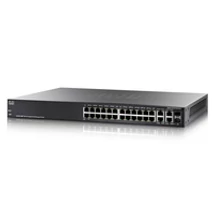 Cisco SG300 28-port Gigabit Max-PoE Managed Switch - Managed - L3 - Gigabit Ethernet (10/100/1000) - Power over Ethernet (PoE) - Rack mounting
