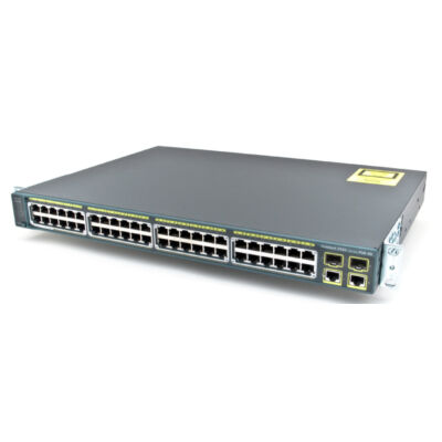 Cisco WS-C2960-48PST-L - Kezelt - L2 - Gyors Ethernet (10/100) - Power over Ethernet (PoE) - Rack-Einbau - 1U