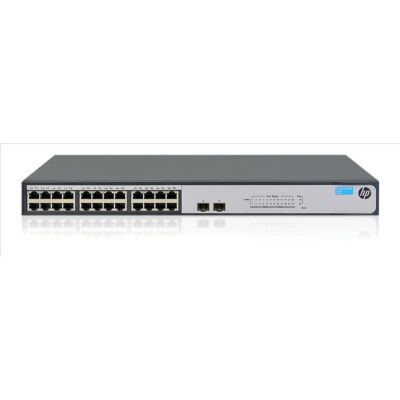 Hewlett Packard Enterprise 1420-24G-2SFP nem felügyelt L3 Gigabit Ethernet (10/100/1000) 1U szürke 24x 10/100/1000 port, 2x SFP 100/1000, 52 Gbps, 38,7 mpp