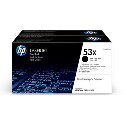 HP 53X - 14000 oldal - fekete - 2 db Q7553XD