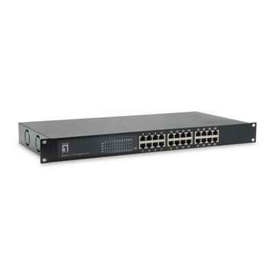 LevelOne 24 portos gigabites PoE kapcsoló - 802.3at / af PoE - 500 W - Nem felügyelt - Gigabit Ethernet (10/100/1000) - Teljes duplex - Power over Ethernet (PoE) - R