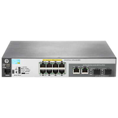 HP Enterprise Aruba 2530 8 PoE + belső PS - Felügyelt - L2 - Gyors Ethernet (10/100) - Power over Ethernet (PoE) - Rackre szerelhető - 1U JL070A