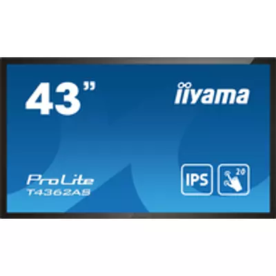 Iiyama T4362AS-B1 - Interactive flat panel - 108 cm (42.5") - IPS - 3840 x 2160 pixels - 24/7