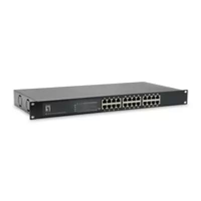 LevelOne 24-Port Gigabit PoE Switch - 802.3at/af PoE - 630W - Unmanaged - Gigabit Ethernet (10/100/1000) - Full duplex - Power over Ethernet (PoE) - Rack mounting