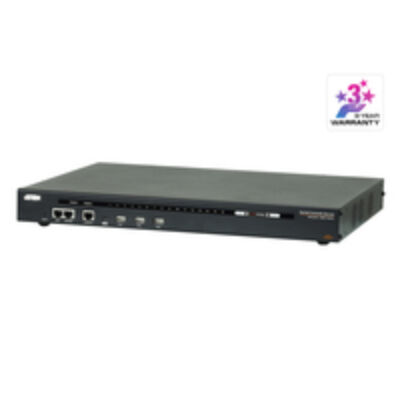 ATEN 16-Port Serial Console Server W/Dual POW - RJ-45/Mini-USB - 329.8 x 437.2 x 44 mm - 5.29 kg - AC - 100 - 240 V - 50 / 60 Hz