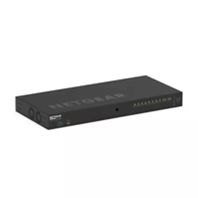 Netgear 8x1G PoE+ 125W 2x1G and 2xSFP Managed Switch - Managed - L2/L3 - Gigabit Ethernet (10/100/1000) - Power over Ethernet (PoE) - Rack mounting - 1U
