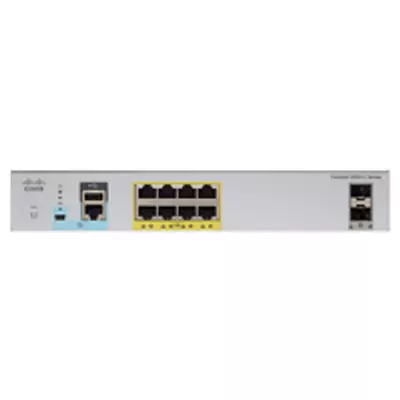 Cisco 8Port PoE Gigabit Layer 2 Managed Switch with Dual SFP - Managed - L2 - Gigabit Ethernet (10/100/1000) - Power over Ethernet (PoE) - Rack mounting - 1U