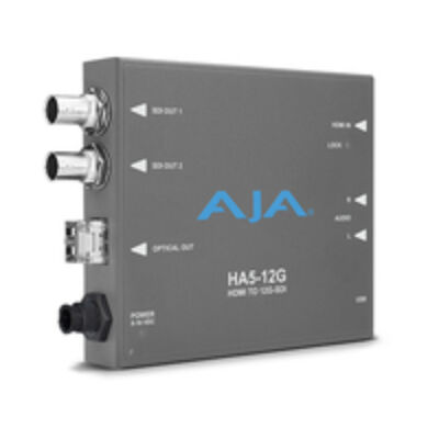 AJA HA5-12G-T - Active video converter - Grey - 4096 x 2160 - - - HDMI
