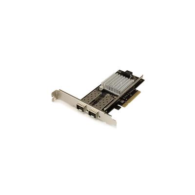 StarTech,com 2-Port 10G Fiber Network Card with Open SFP+ - PCIe - Intel Chip - Internal - Wired - PCI Express - Fiber - 20000 Mbit/s - Black - Metallic PEX20000SFPI