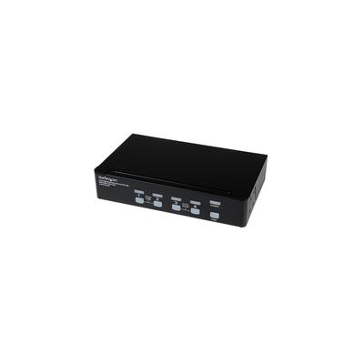 StarTech,com 4 Port High Resolution USB DVI Dual Link KVM Switch with Audio - 3840 x 2400 pixels - Black SV431DVIUAHR