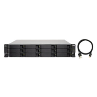 QNAP TL-R1200C-RP - HDD/SSD enclosure - 2,5/3,5" - Serial ATA III - 6 Gbit/s - Rack mounting - Black,Grey TL-R1200C-RP
