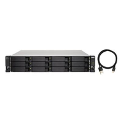 QNAP TL-R1200C-RP - HDD/SSD enclosure - 2,5/3,5" - Serial ATA III - 6 Gbit/s - Rack mounting - Black,Grey TL-R1200C-RP