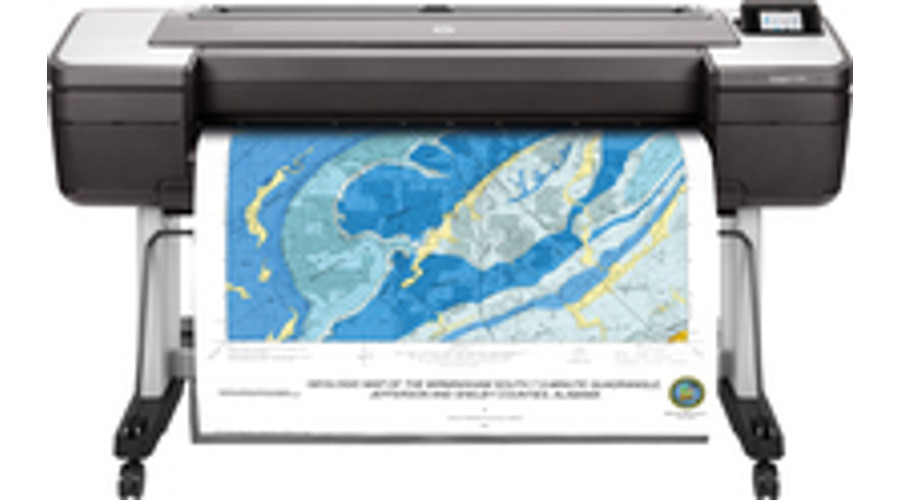 Image of HP Designjet T1700dr 44-in PostScript Printer - Thermal inkjet - 2400 x 1200 DPI - HP-GL/2 - PDF 1.7 - PostScript 3 - TIFF - URF - Cyan - Grey - Magenta - Matte black - Photo black - Yellow - 116 pph - 0.1%