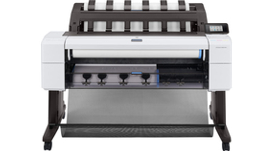 Image of HP Designjet T1600dr 36-in PostScript Printer - Thermal inkjet - 2400 x 1200 DPI - HP-GL/2 - HP-RTL - PDF 1.7 - TIFF - Cyan - Grey - Magenta - Matte black - Photo black - Yellow - 180 pph - 100 sheets