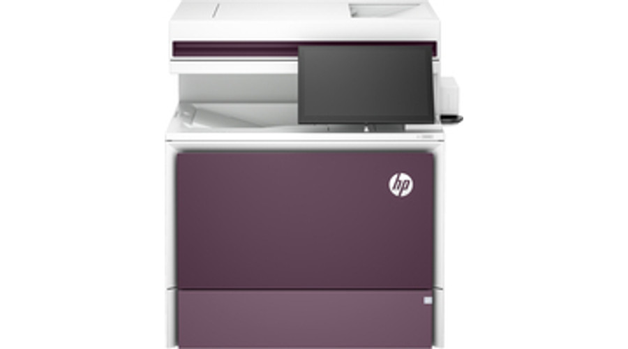 Image of HP Color LaserJet Enterprise Flow MFP 5800zf Printer - Print - copy - scan - fax - Automatic document feeder; Optional high-capacity trays; Touchscreen; TerraJet cartridge - Laser - Colour printing - 1200 x 1200 DPI - A4 - Direct printing - White