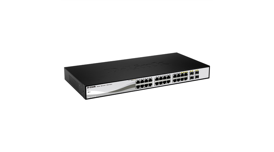 Image of D-Link DGS 1210-24P - Switch - Smart - 24 x 10/100/1000 PoE++ 4 Combo Gigabit - Switch - Fiber Optic