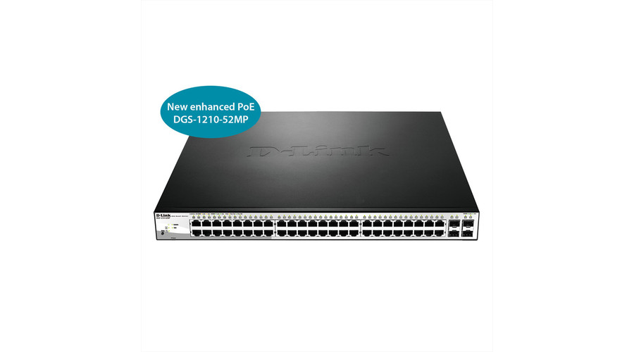 Image of D-Link PoE Switch DGS-1210-52MP 52 Port - Switch - Fiber Optic