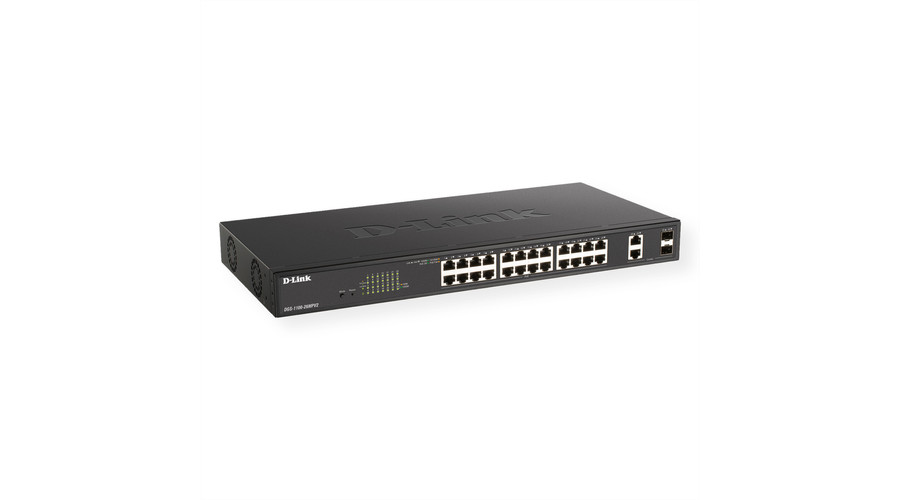 Image of D-Link PoE+ Switch DGS-1100-26MPV2 26 Port - Switch - Fiber Optic