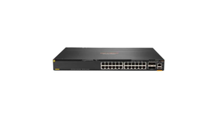Image of HPE 6300M 24-port 1GbE Class 4 PoE & 4-port SFP56 - Managed - L3 - Gigabit Ethernet (10/100/1000) - Power over Ethernet (PoE) - Rack mounting - 1U