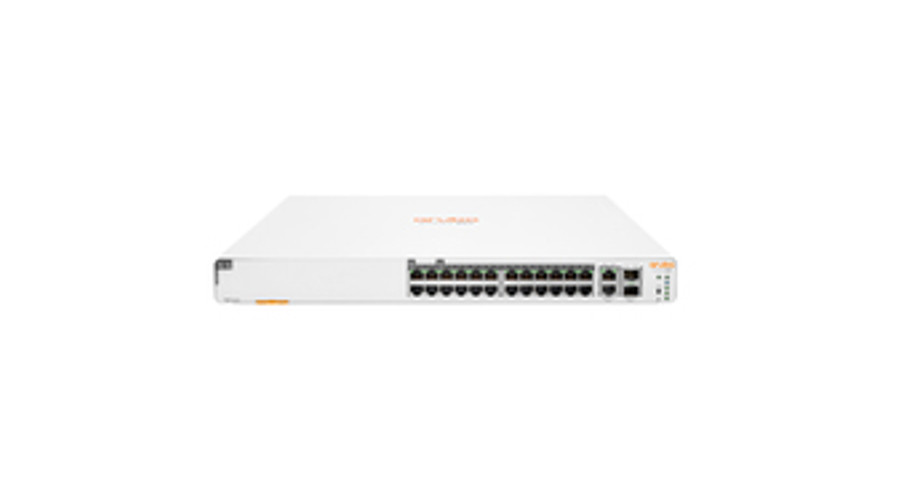 Image of HPE Instant On 1960 24G 20p Class4 4p Class6 PoE 2XGT 2SFP+ 370W - Managed - L2+ - Gigabit Ethernet (10/100/1000) - Power over Ethernet (PoE) - Rack mounting - 1U