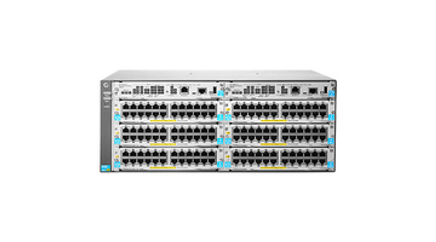 Image of HPE 5406R zl2 - 444.5 mm - 450.9 mm - 175.3 mm - 11.1 kg - 6 open module slots; Supports a maximum of 48 10GbE ports or 144 autosensing 10/100/1000 ports or...