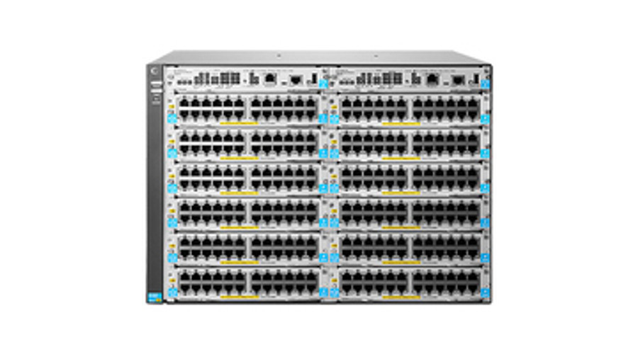 Image of HPE 5412R zl2 - 444.5 mm - 450.9 mm - 307.9 mm - 17.3 kg - 12 open module slots; Supports a maximum of 96 10GbE ports or 288 autosensing 10/100/1000 ports or...